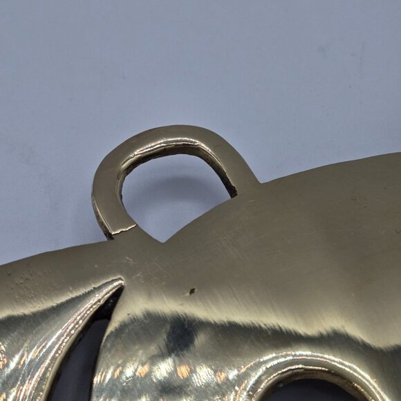 Mid Century Brass WWF Panda Logo Trivet, Vintage Panda Hanging WWF panda decor - Picture 8 of 10